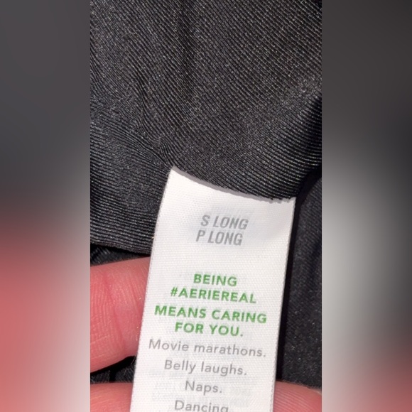 Aerie Size Small Long One Piece Swimsuit Bikini Cut Out Sides Black Full Coverag - Picture 6 of 7